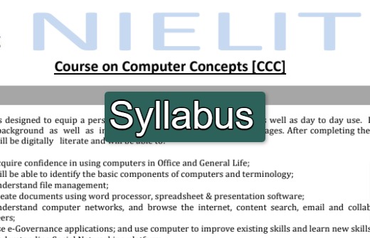 Download NIELIT CCC Syllabus 1