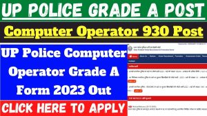 UP Police Computer Operator & Programmer Recruitment 2024