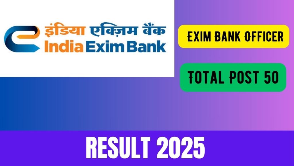 India Exim Bank Officer Result 2025