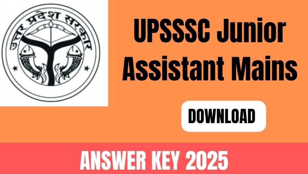 UPSSSC Junior Assistant Mains Answer Key 2025