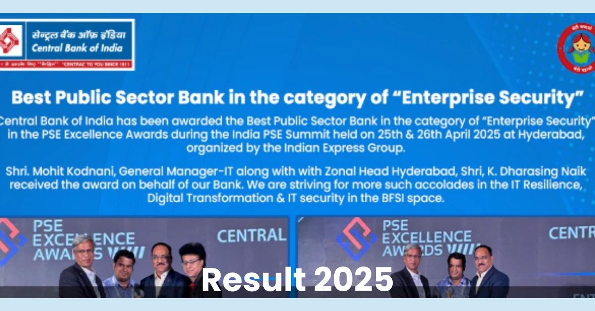 Central Bank of India Credit Officer Final Result 2025