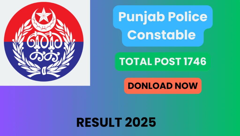 Punjab Police Constable Result 2025