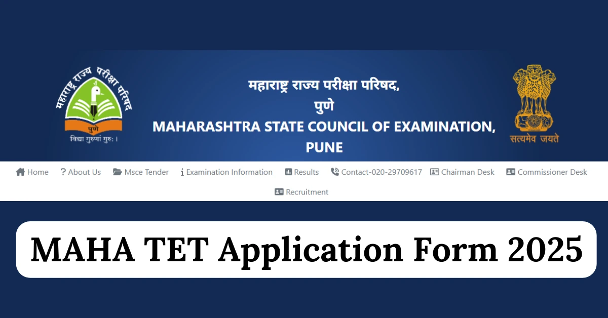 MAHA TET Application Form 2025