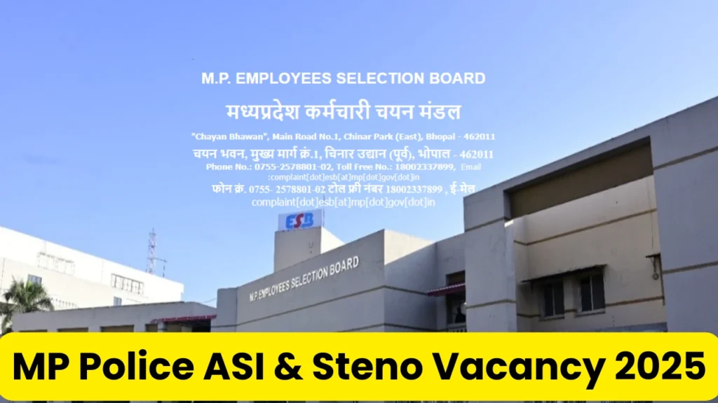 MP Police ASI Vacancy 2025