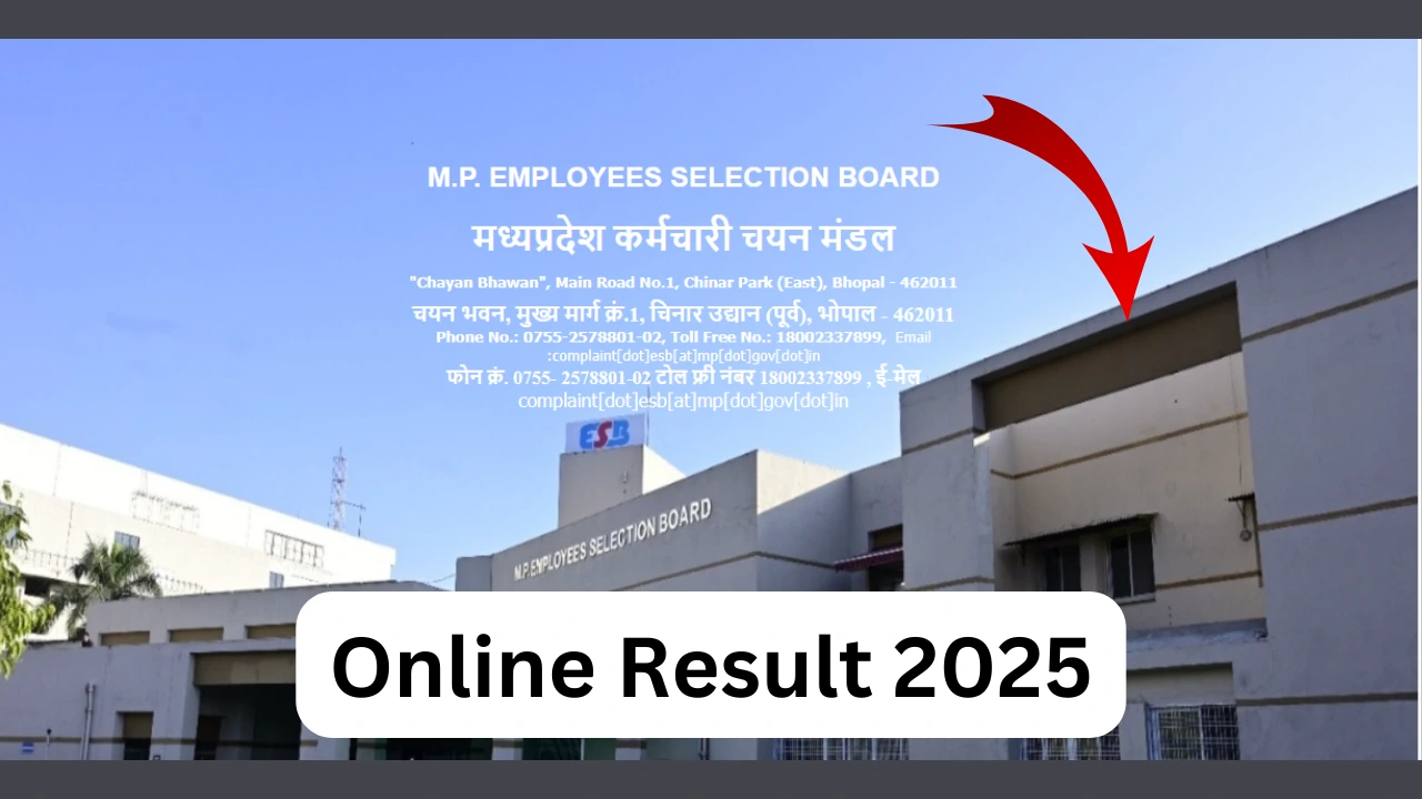 MPESB Primary School Teacher Result 2025