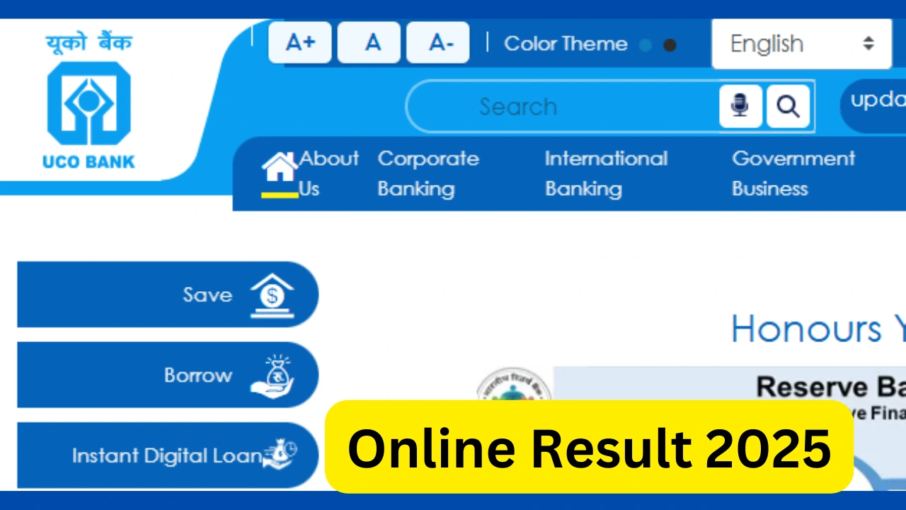 UCO Bank SO Final Result 2025