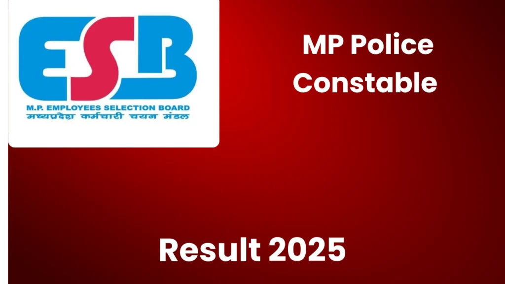 MP Police Constable Result 2025