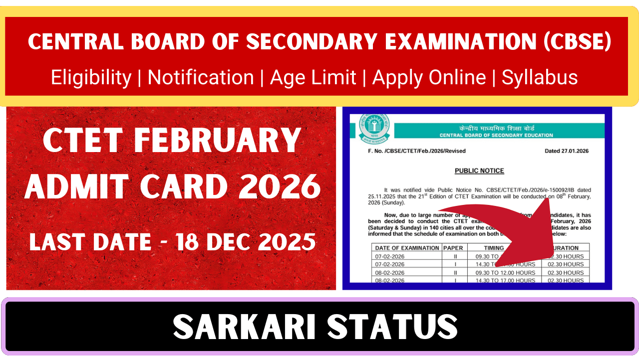 CTET February Admit Card 2026